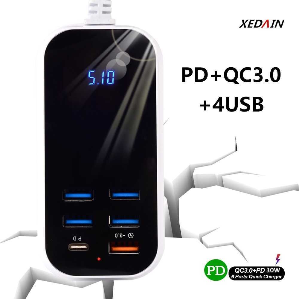 Ładowarka PD 30W QC 3.0 USB-C, USB.