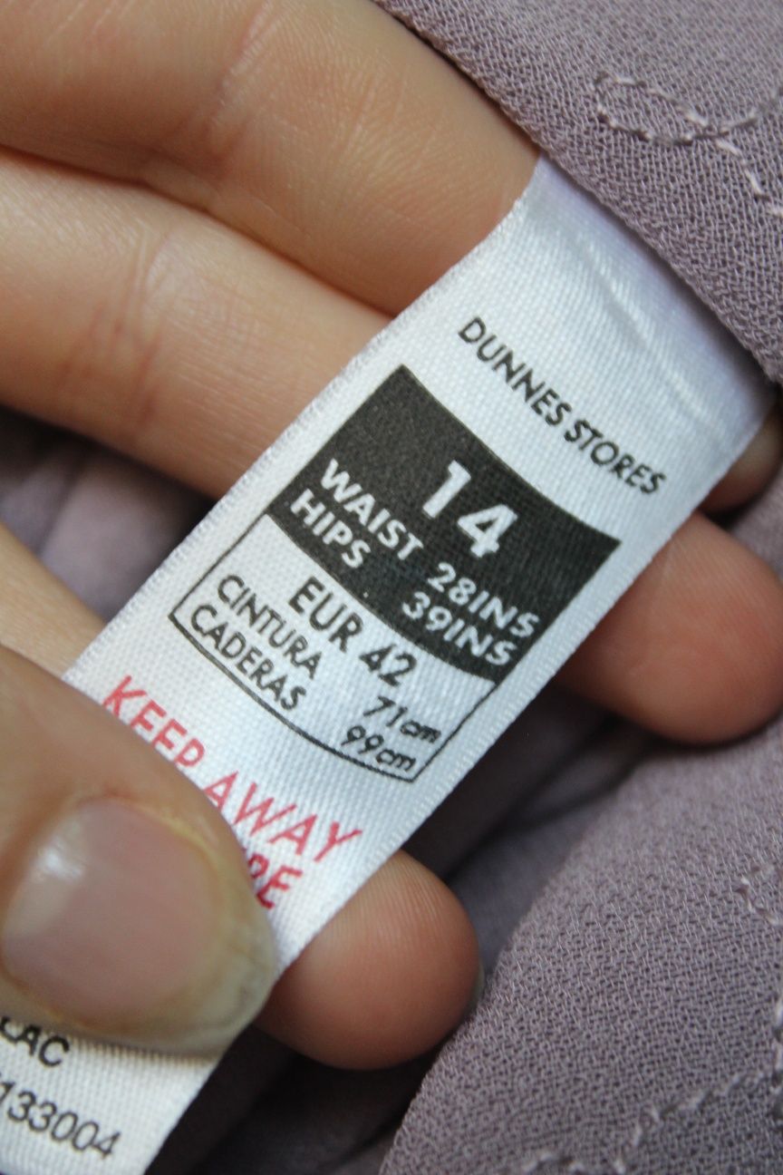 Liliowa spódniczka Dunnes Stores 42 XL 100% wiskoza