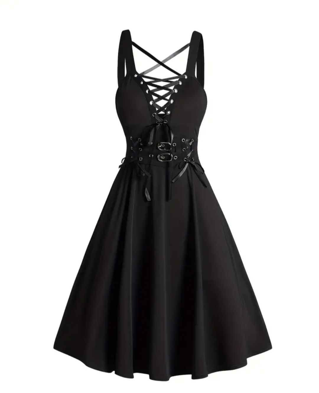 Suknia sukienka czarna M gotycka punkowa nowa!