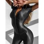 Catsuit jumpsuit kombinezon fitness sportowy z lycra ala latex yoga