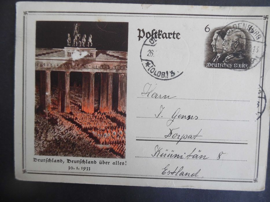 Selos Alemanha Nazi 1939/45-Postal 1/A emblemático USADO