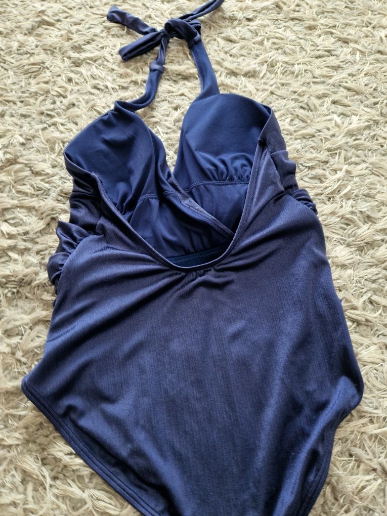 Niebieski granatowy kostium kąpielowy strój jednoczęściowy South Beach