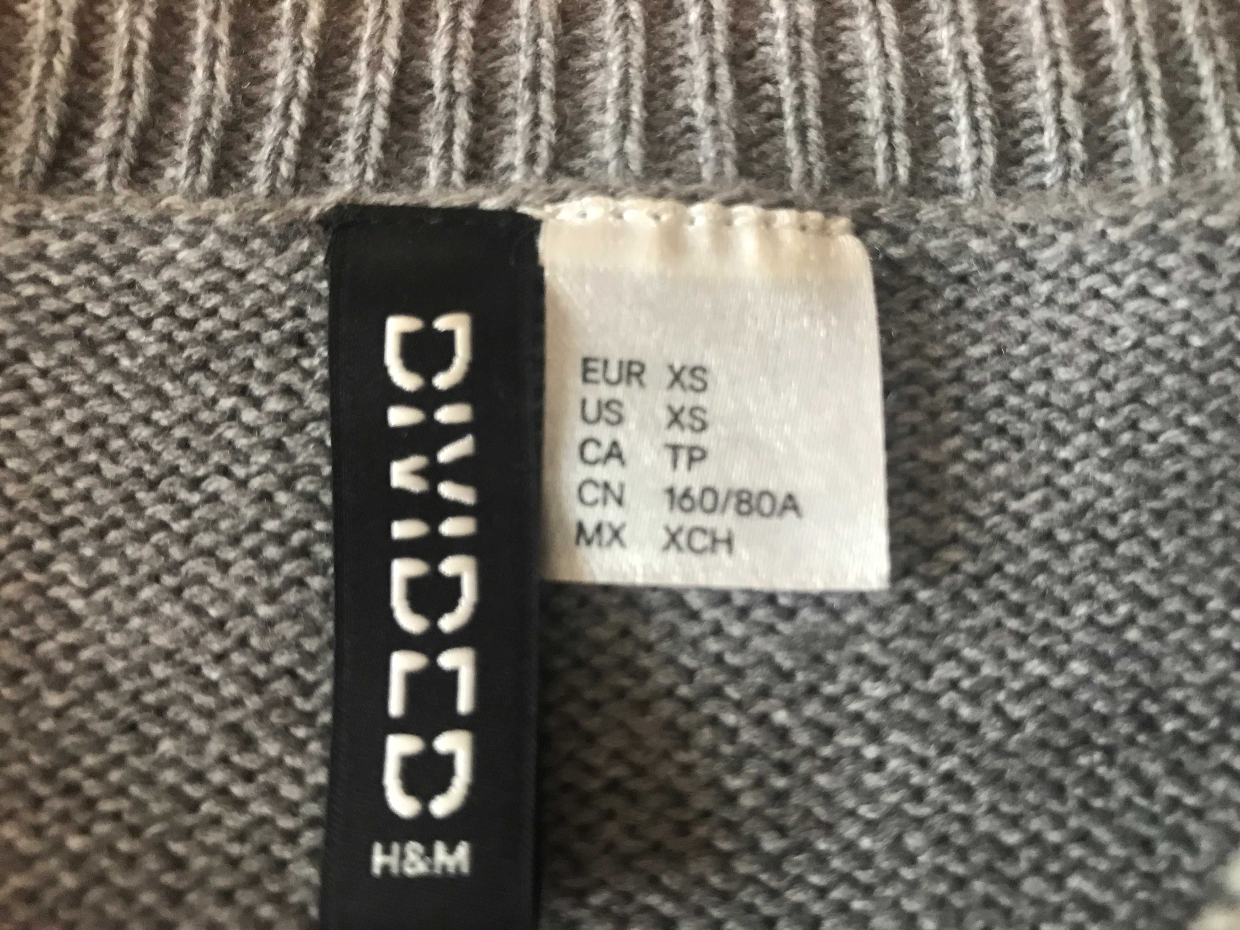 Malhas (casaco e camisola) Bershka cinza, como novo, T. S e XS