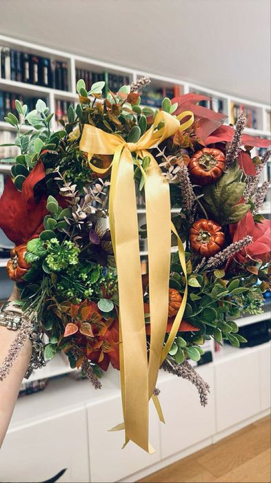Wianek jesienny z dyniami