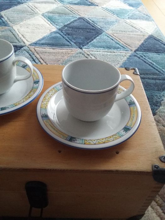 porcelana, zestaw do kawy, herbaty dla 6 osób, nowy
