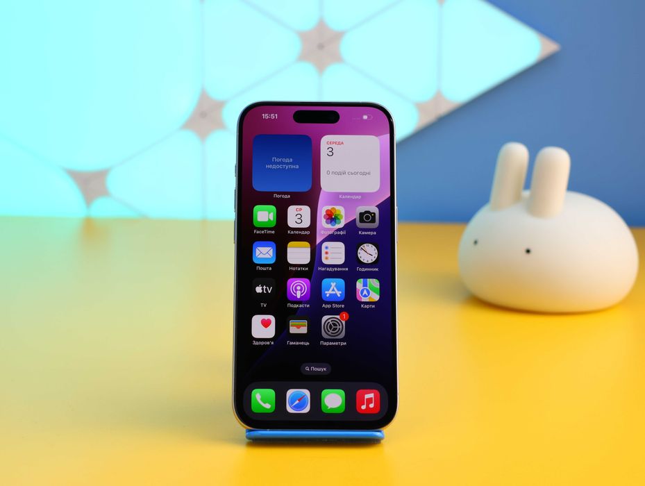 Смартфон iPhone 15 Pro 128GB White Titanium (152170) Б/У З ГАРАНТІЄЮ