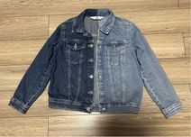 Jeansowa kurtka dziewczeca H&M 134cm dwukolorowa