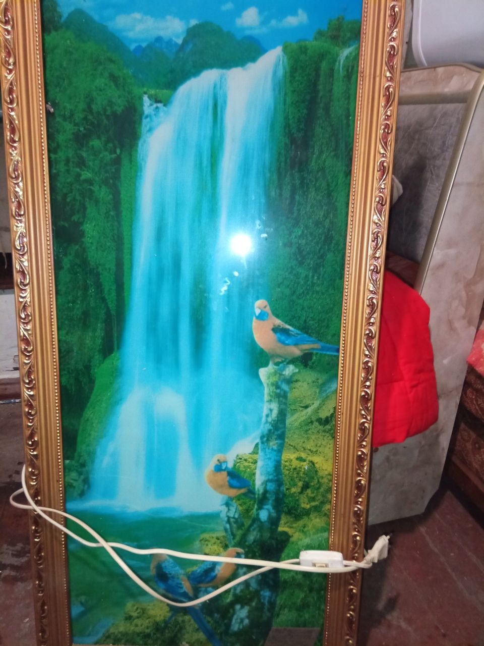 Светильник Водопад в раме со звуком Пения птиц.