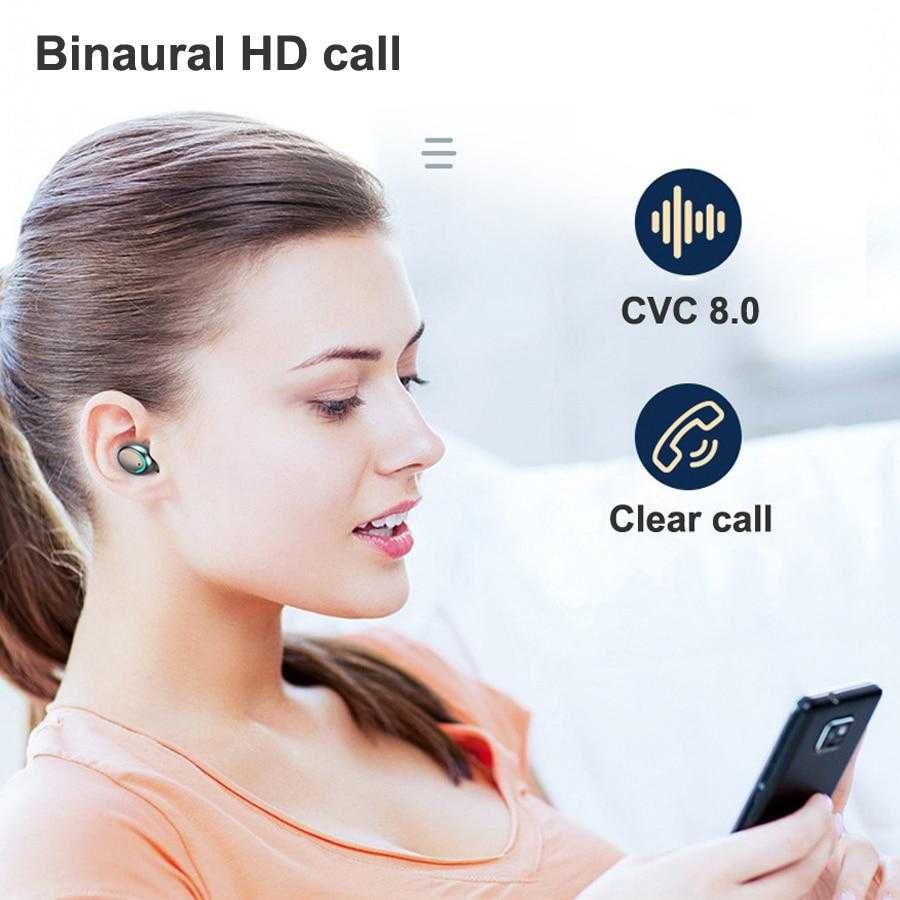 TWS Бездротові навушники Bluetooth Стерео водонепроникний з мікрофоном