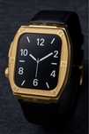 Elegancki zestaw do Apple Watch 44/45 mm – złota ramka + pasek