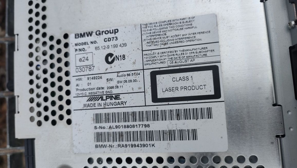 Radio radioodtwarzacz CD BMW E90
