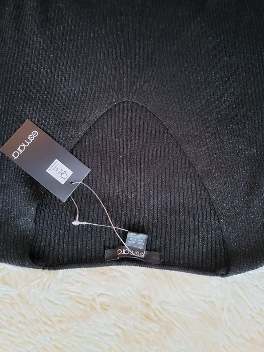 Плаття сукня в рубчик L чорна з люрексом