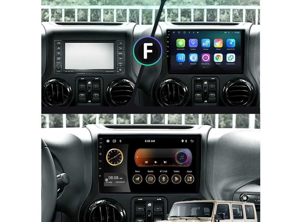 Radio samochodowe Android Jeep Wrangler Rubicon (10.1") 2015.-2017