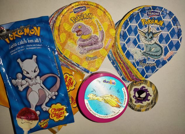 Pokemon wieczka danone karty tazo chupa chups