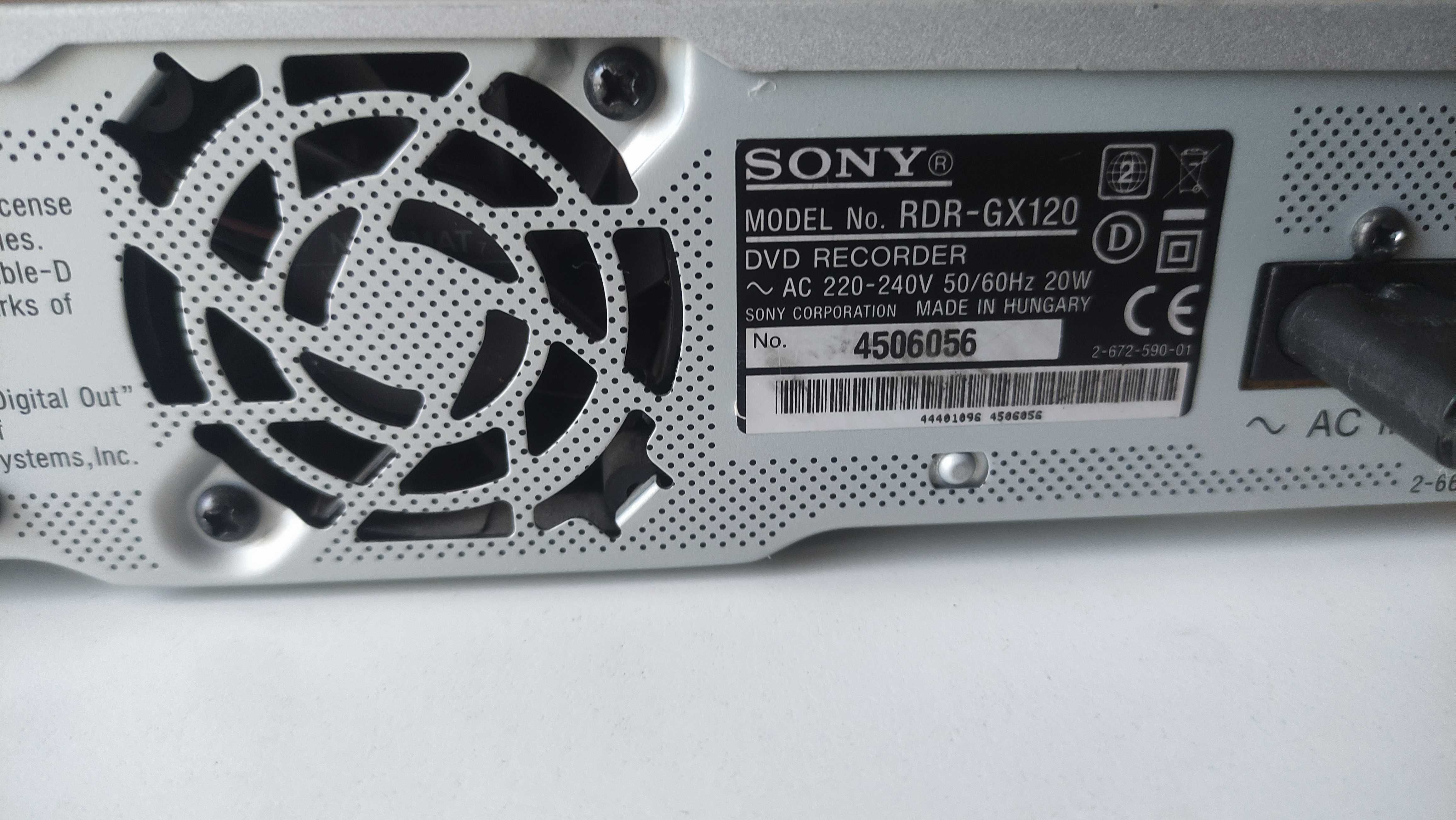 Odtwarzacz DVD Sony RDR-GX120 + Oryginalny Pilot