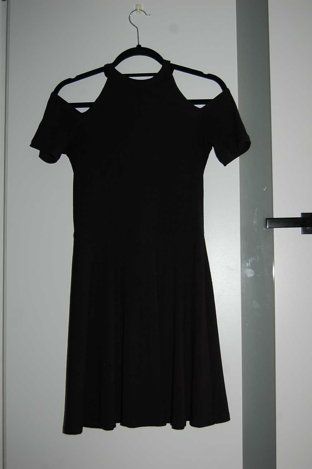 Dwe sukienki Zara r 36 S jak nowe biała czarna prążek