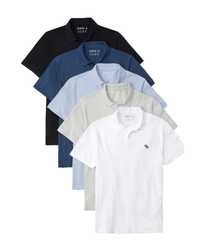 Koszulki męskie polo 5 pak zestaw koszulek Abercrombie & Fitch L