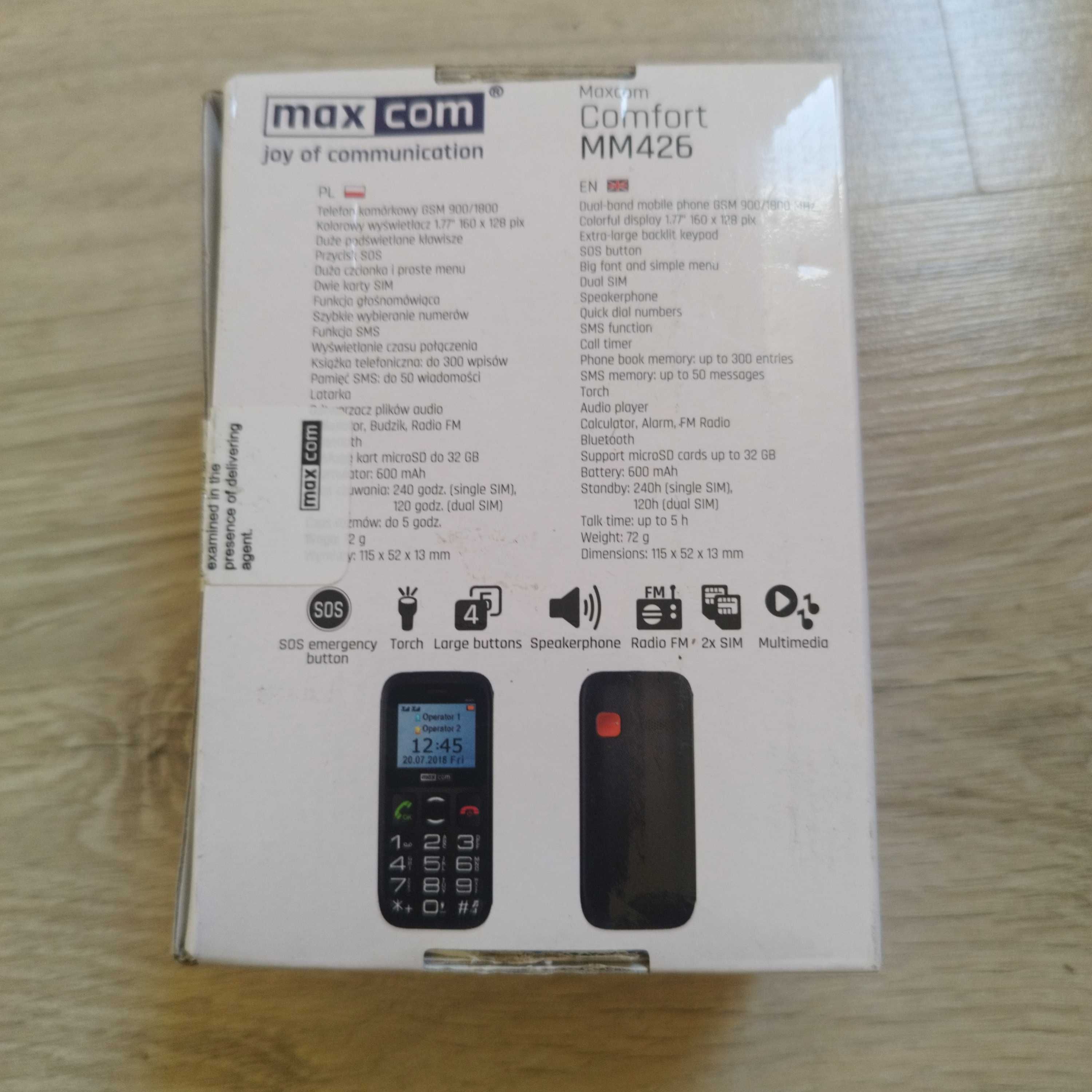 Telefon dla seniora MaxCom