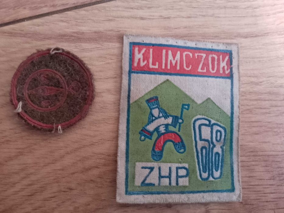 stare naszywki prl szsp zhp i inne, zestaw 6 sztuk