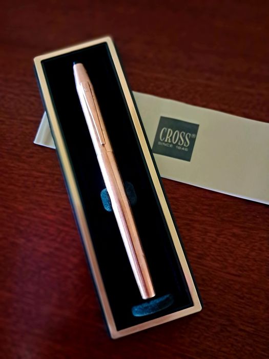 Esferográfica Roller Cross Plaquê Ouro