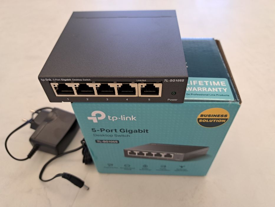 Desktop switch tp-link de 5 portas Gigabit