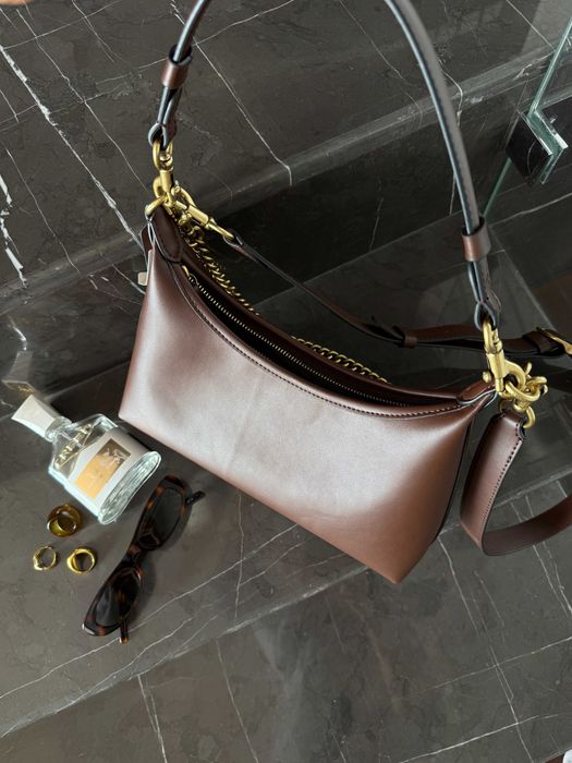 Шкіряна сумка Coach Premium Brown
