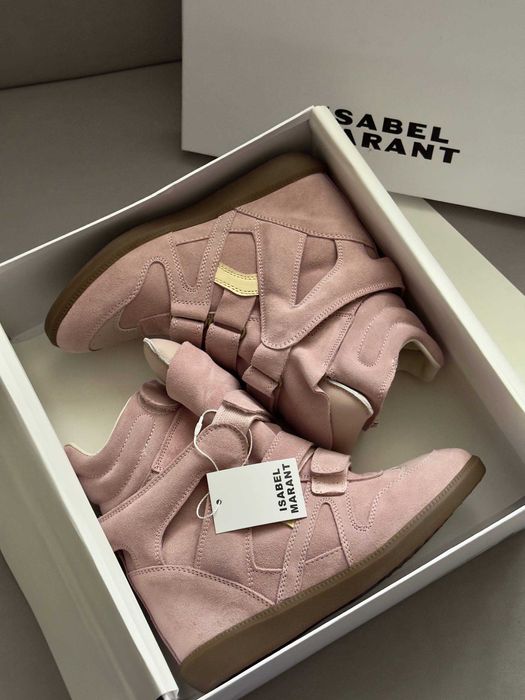 Снікерси Isabel Marant Pink / кросівки Ізабель Марант рожевого кольору