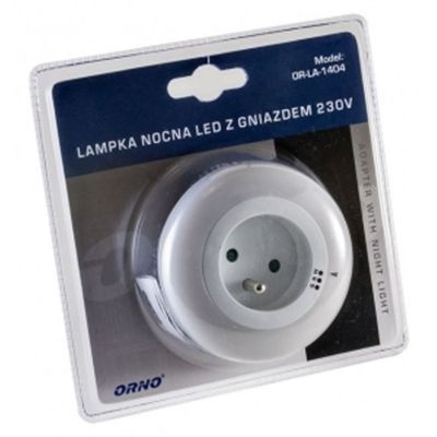 Lampka Nocna Led Z Gniazdem 230V La-1404 Orno