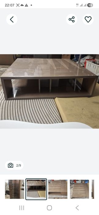 Stolik kawowy Kler Alf Uno Claire — połysk, stan idealny — 1 900 zł