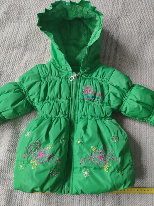 Kurtka zimowa dziewczęca 1,5-2lata ok 74-80