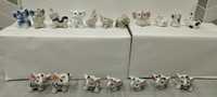 Kolekcja 18 słoników miniaturki słoniki porcelanowe z czasów PRL-u