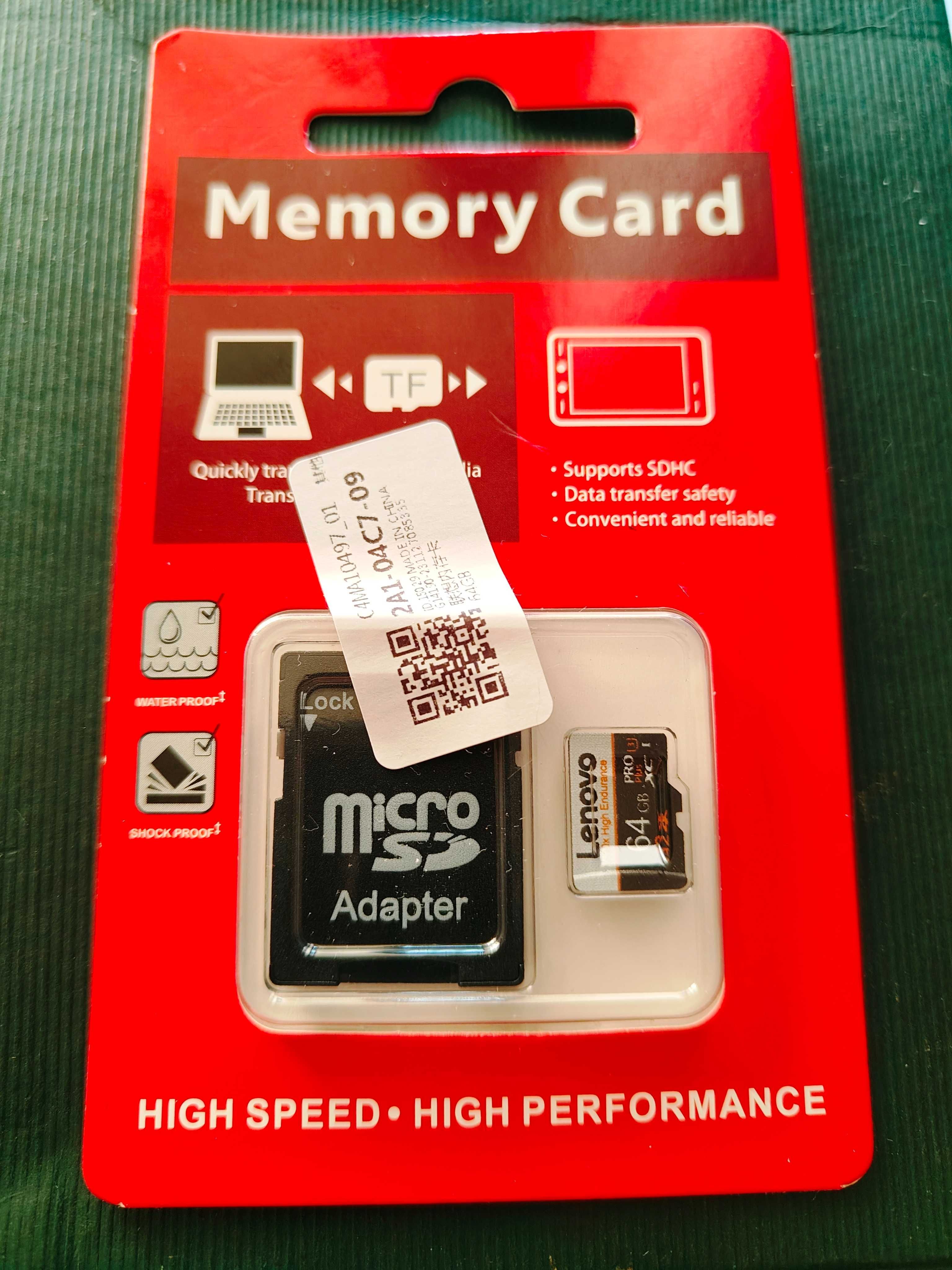 Memory Card sd-карта Lenovo 64 ГБ+адаптер!