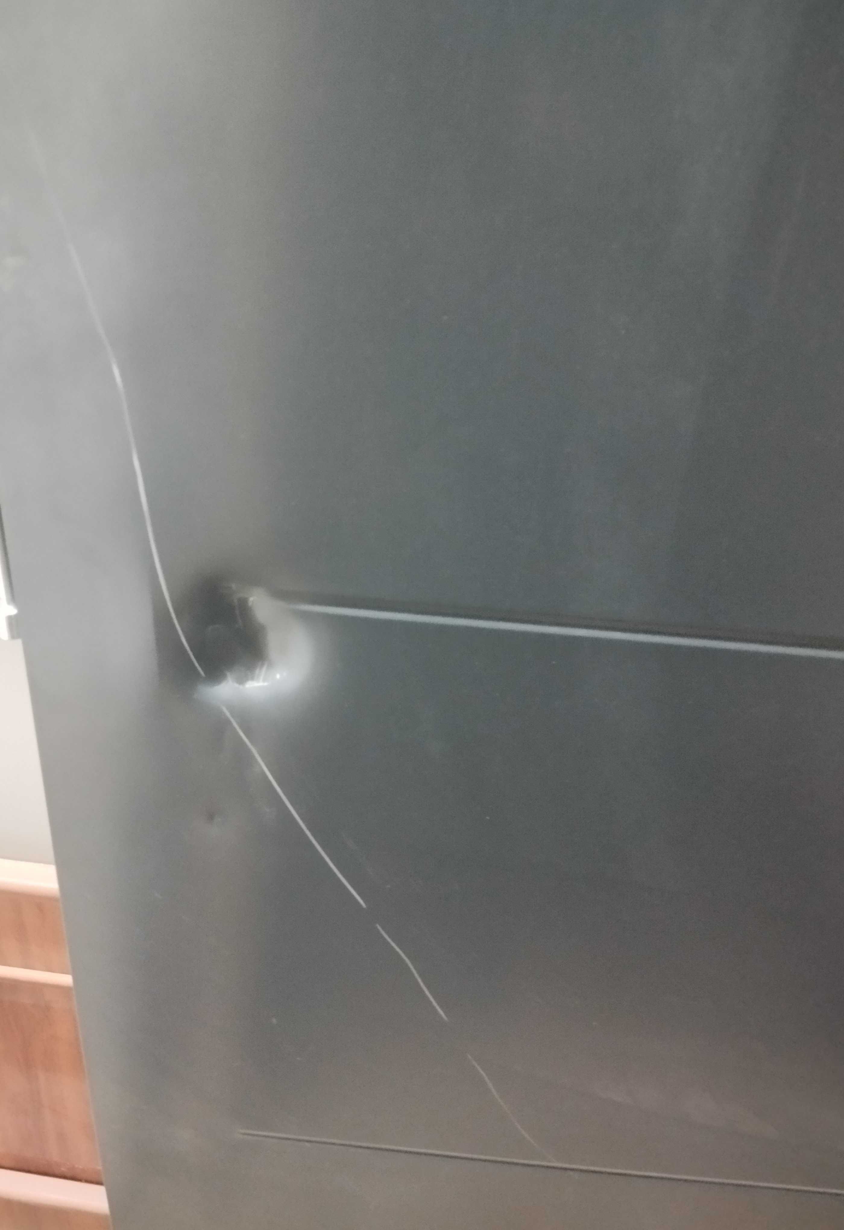 Drzwi zewnętrzne metalowe,antracyt,powystawowe