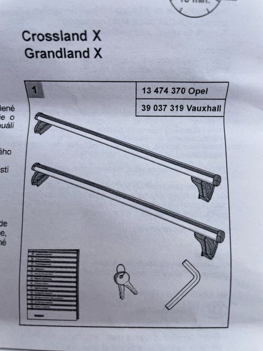 Barras de tejadilho Opel Crossland X 2017
