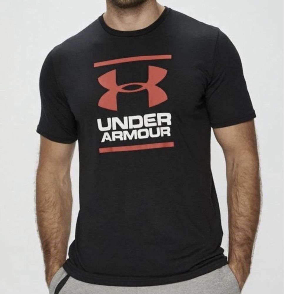 Мужские футболки Under Armour черная белая андер армор