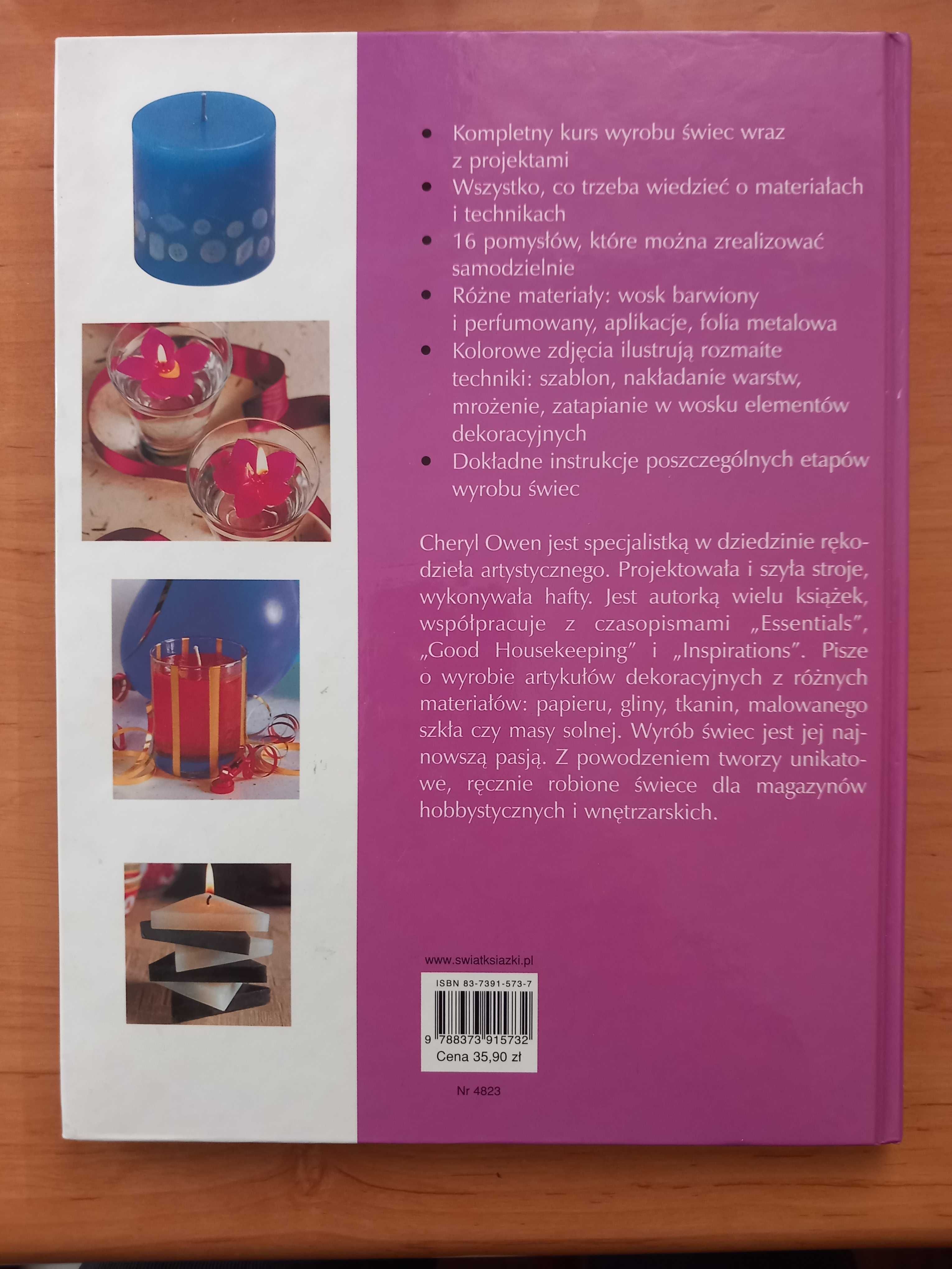 Książka: "Ozdobne świece" – Cheryl Owen.