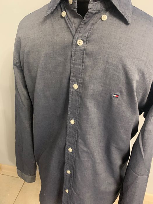 Tommy Hilfiger logowana, elegancka koszula r. M Extra stan, bawełna