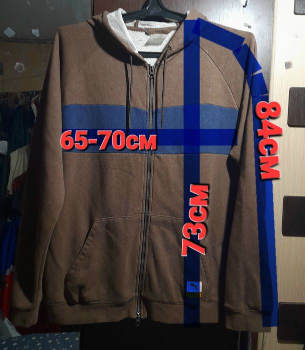 PUMA мужская зип толстовка с капюшоном, худи кенгуру.