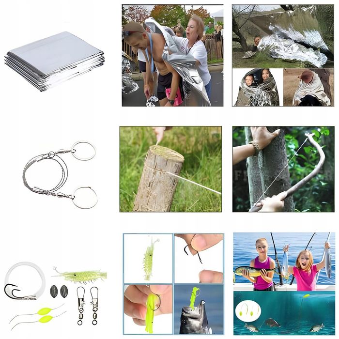 Największy zestaw wojskowy survivalowy 92w1 funkcje i elementy XXL