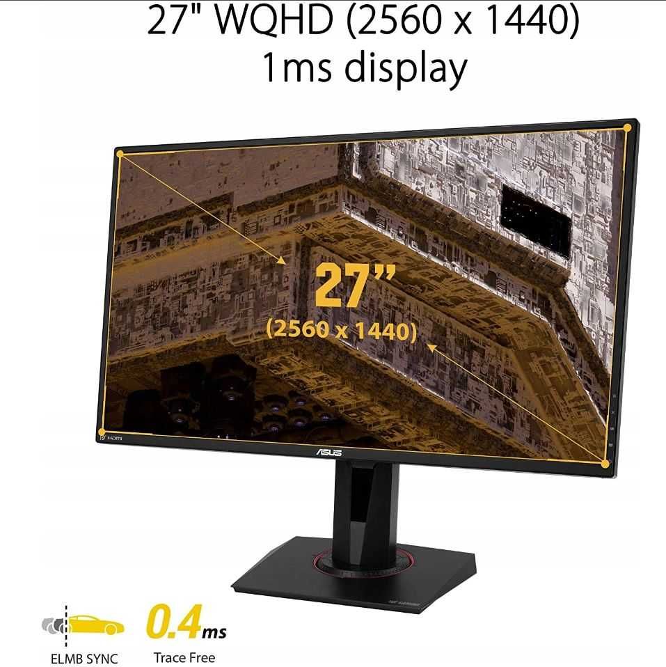 Monitor LED Asus TUF Gaming VG27BQ 27 " 2560 x 1440 px TN
