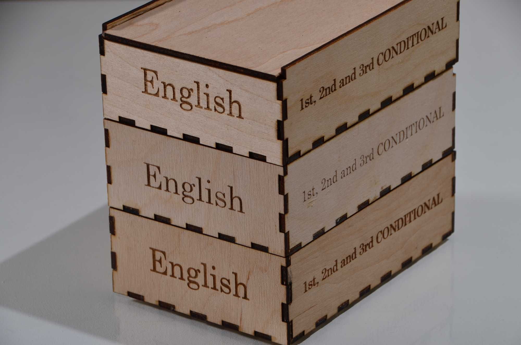 Drewniane pudełko z Pomocą edukacyjną conditionale