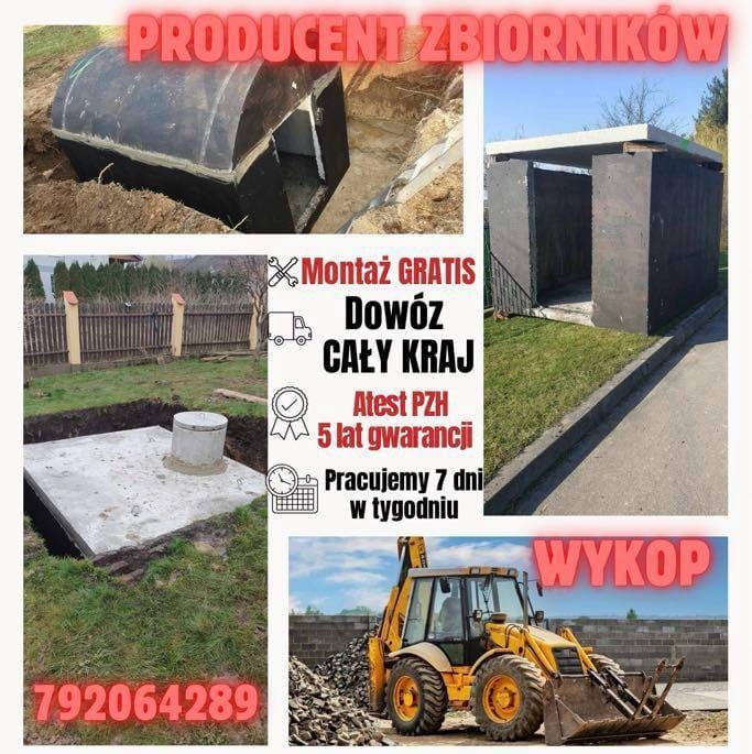 Zbiornik na Wodę Deszczówkę Zbiornik Betonowy Szambo Betonowe Piwnica