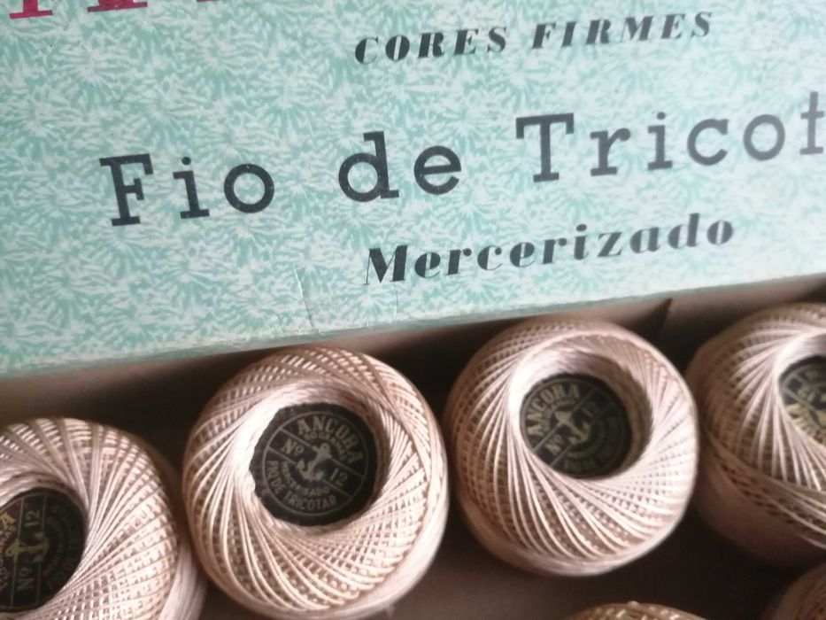 conj 9 rolos antigos , tricotar , Ancora nr 12