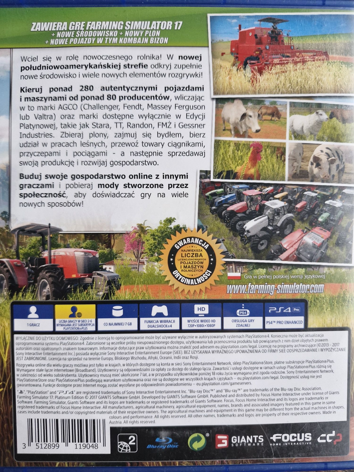 Farming Simulator 17 Edycja Platynowa gra na PS4