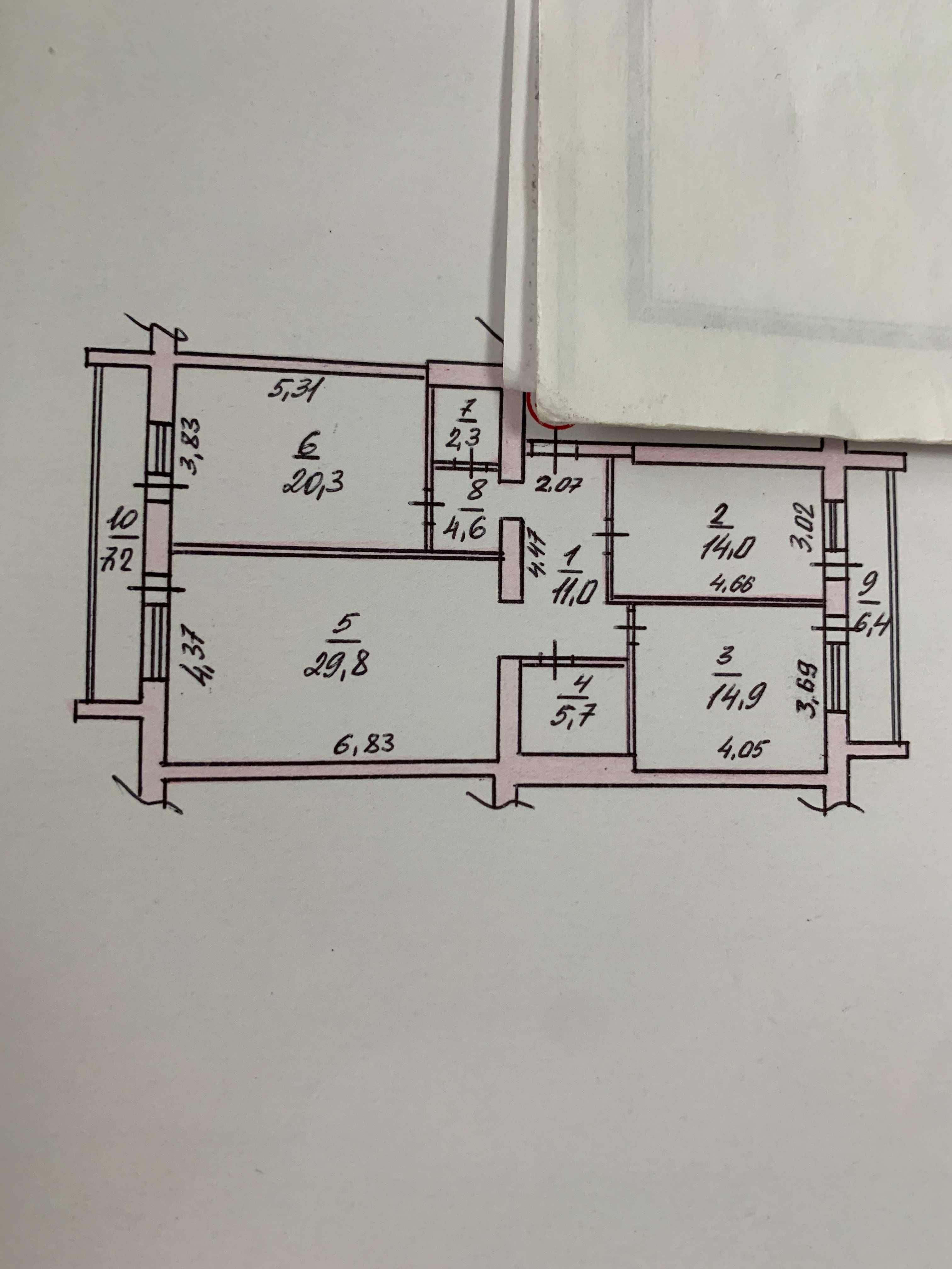 Продажа 3 к/к  в коттеджном доме