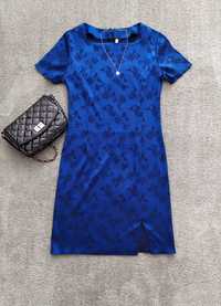 Niebieska Sukienka Vintage rozmiar S
