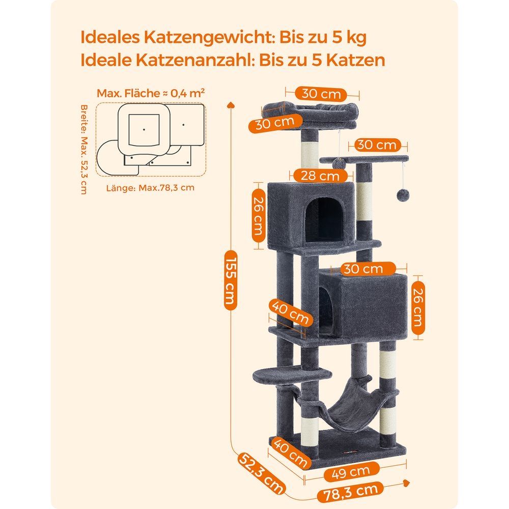 Nowe! Drapak dla kota dymny szary KOD 333