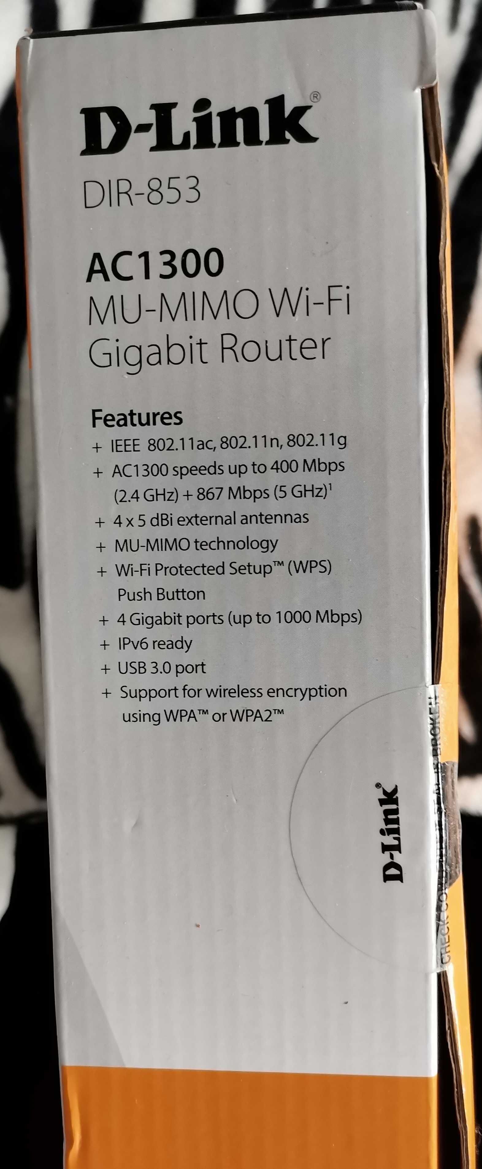 Router Wi-Fi AC1300 MU-MIMO Gigabit ( firmy D-Link)