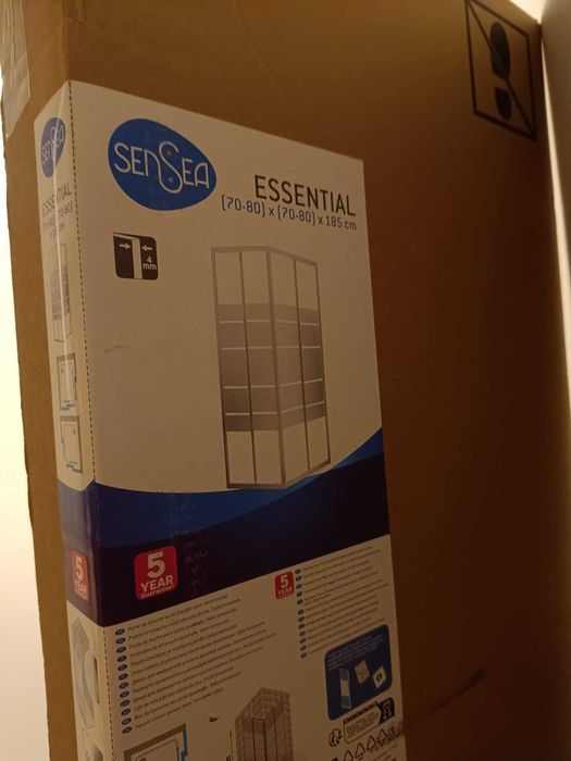 Cabine de duche INCOMPLETA (70-80)x(70-80)x185 cm Sensea Essential