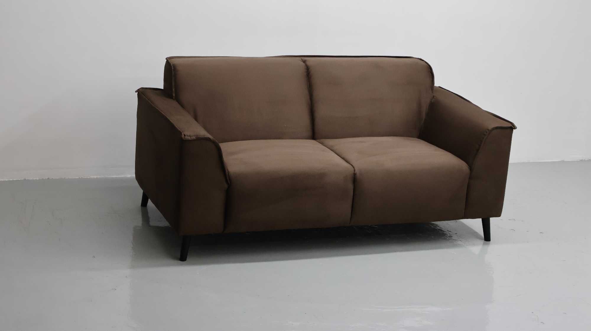 THG design NOWA SOFA 2- osobowa kanapa brązowa tkanina salon poczekal